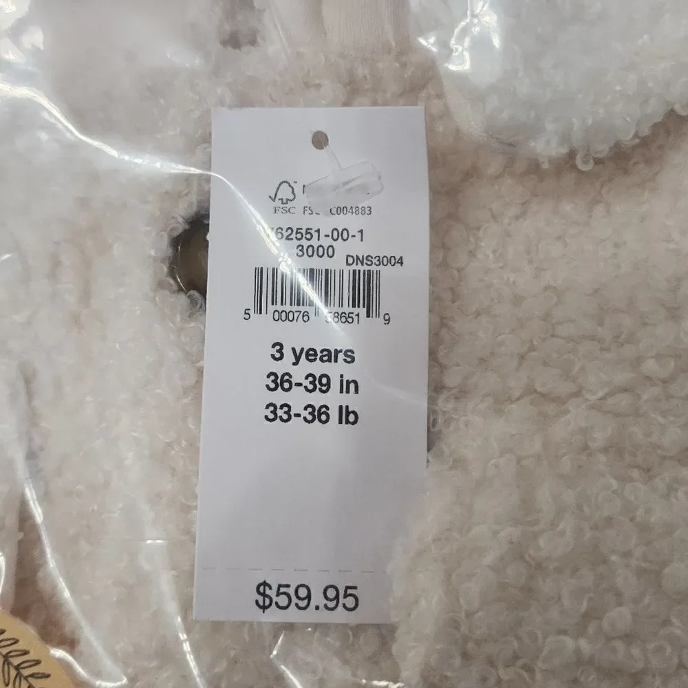 NEW - Gap Toddler Girls - 3 yrs, 4 yrs - Sherpa Shirt Jacket Ivory Frost Beige‎